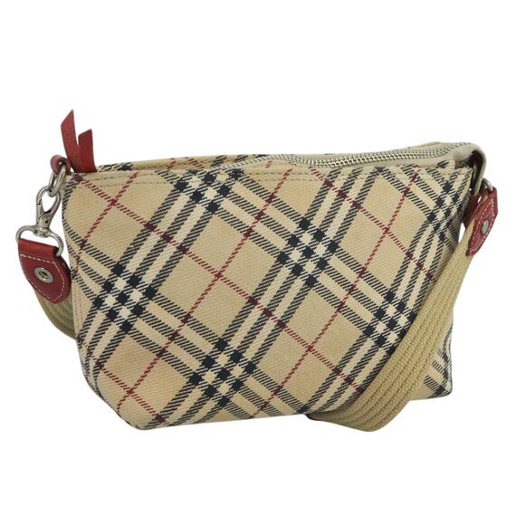 Burberry Nova Check Blue Label Shoulder Bag Canvas Beige - Picture 1 of 16